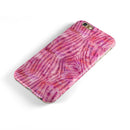 Pink Watercolor Zebra Pattern iPhone 6/6s or 6/6s Plus 2-Piece Hybrid INK-Fuzed Case
