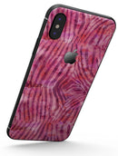 Pink Watercolor Zebra Pattern - iPhone X Skin-Kit