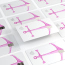 Pink Watercolored Heart Anchor - Premium Protective Decal Skin-Kit for the Apple Credit Card