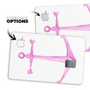 Pink Watercolored Heart Anchor - Premium Protective Decal Skin-Kit for the Apple Credit Card