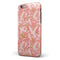 Pink Waterstrokes Over Scattered Gold iPhone 6/6s or 6/6s Plus 2-Piece Hybrid INK-Fuzed Case