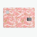 Pink Waterstrokes Over Scattered Gold - Premium Protective Decal Skin-Kit for the Apple Credit Card
