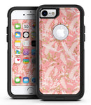 Pink Waterstrokes Over Scattered Gold - iPhone 7 or 7 Plus Commuter Case Skin Kit
