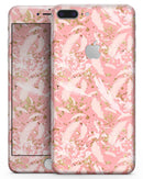 Pink Waterstrokes Over Scattered Gold - Skin-kit for the iPhone 8 or 8 Plus