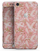 Pink Waterstrokes Over Scattered Gold - Skin-kit for the iPhone 8 or 8 Plus