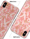 Pink Waterstrokes Over Scattered Gold - iPhone X Clipit Case