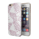 Pink Wavy Leaves Pattern iPhone 6/6s or 6/6s Plus 2-Piece Hybrid INK-Fuzed Case