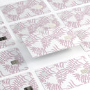 Pink Wavy Leaves Pattern - Premium Protective Decal Skin-Kit for the Apple Credit Card