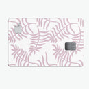 Pink Wavy Leaves Pattern - Premium Protective Decal Skin-Kit for the Apple Credit Card