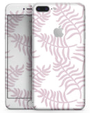 Pink Wavy Leaves Pattern - Skin-kit for the iPhone 8 or 8 Plus