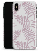 Pink Wavy Leaves Pattern - iPhone X Clipit Case