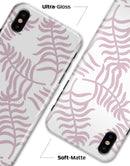 Pink Wavy Leaves Pattern - iPhone X Clipit Case