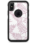 Pink Wavy Leaves Pattern - iPhone X OtterBox Case & Skin Kits
