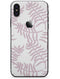Pink Wavy Leaves Pattern - iPhone X Skin-Kit