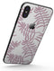 Pink Wavy Leaves Pattern - iPhone X Skin-Kit