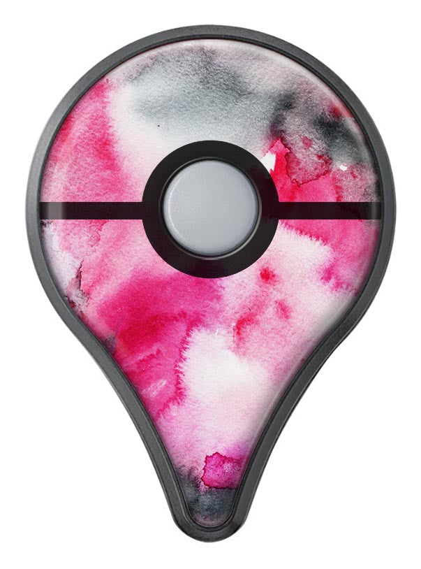 Pink and Black Absorbed Watercolor Texture Pokémon GO Plus Vinyl Protective Decal Skin Kit