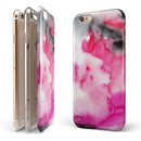 Pink and Black Absorbed Watercolor Texture iPhone 6/6s or 6/6s Plus 2-Piece Hybrid INK-Fuzed Case