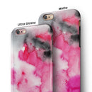 Pink and Black Absorbed Watercolor Texture iPhone 6/6s or 6/6s Plus 2-Piece Hybrid INK-Fuzed Case