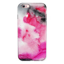 Pink and Black Absorbed Watercolor Texture iPhone 6/6s or 6/6s Plus 2-Piece Hybrid INK-Fuzed Case