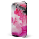 Pink and Black Absorbed Watercolor Texture iPhone 6/6s or 6/6s Plus 2-Piece Hybrid INK-Fuzed Case