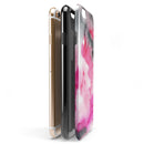 Pink and Black Absorbed Watercolor Texture iPhone 6/6s or 6/6s Plus 2-Piece Hybrid INK-Fuzed Case