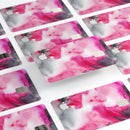 Pink and Black Absorbed Watercolor Texture - Premium Protective Decal Skin-Kit for the Apple Credit Card