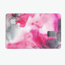 Pink and Black Absorbed Watercolor Texture - Premium Protective Decal Skin-Kit for the Apple Credit Card