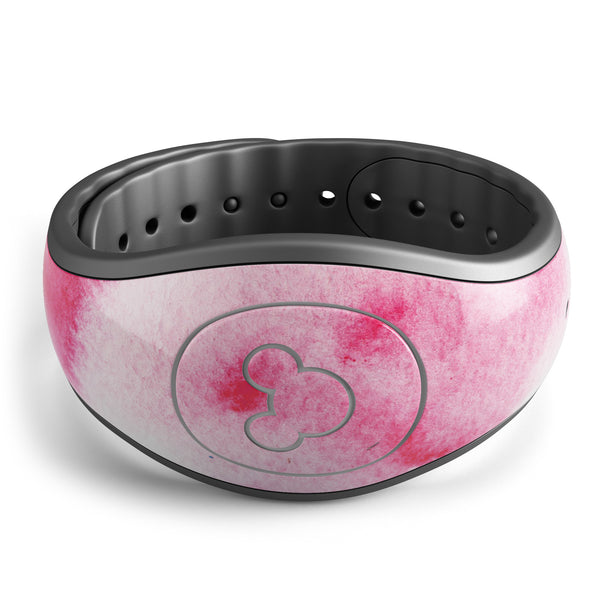 Pink and Black Absorbed Watercolor Texture - Decal Skin Wrap Kit for the Disney Magic Band