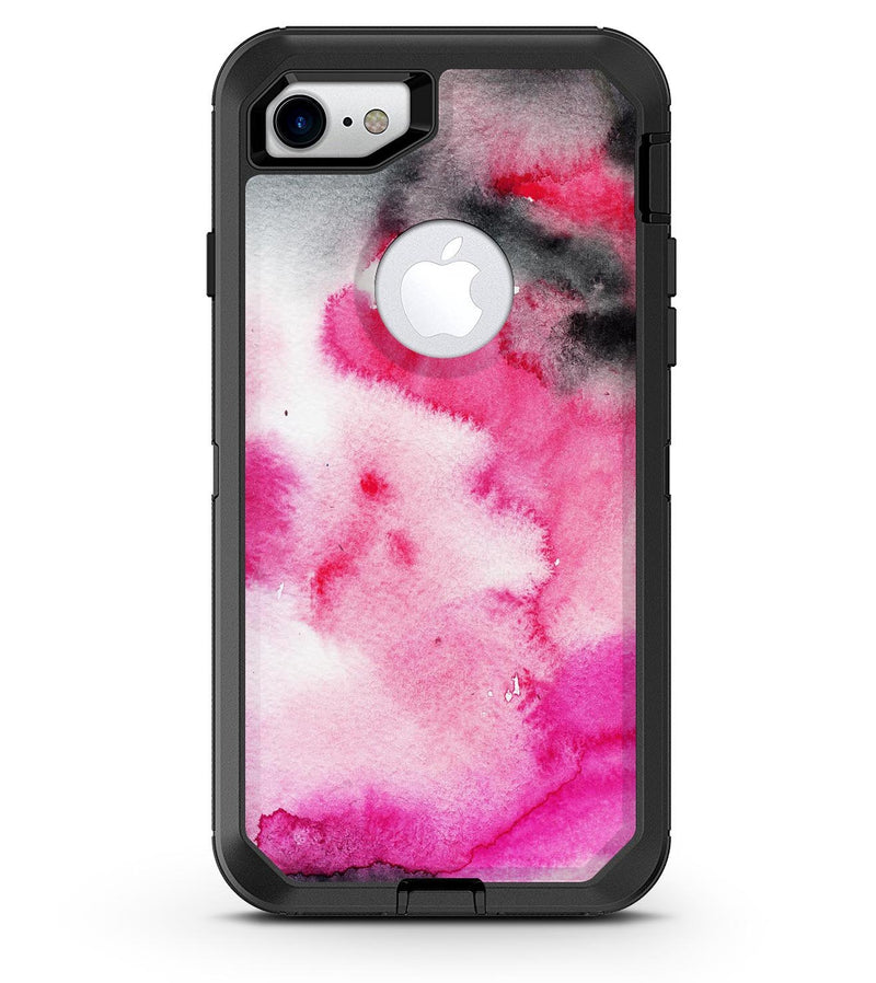 Pink and Black Absorbed Watercolor Texture - iPhone 7 or 8 OtterBox Case & Skin Kits