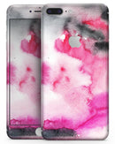 Pink and Black Absorbed Watercolor Texture - Skin-kit for the iPhone 8 or 8 Plus