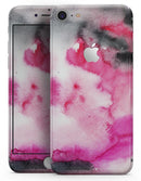 Pink and Black Absorbed Watercolor Texture - Skin-kit for the iPhone 8 or 8 Plus