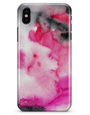 Pink and Black Absorbed Watercolor Texture - iPhone X Clipit Case