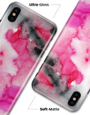 Pink and Black Absorbed Watercolor Texture - iPhone X Clipit Case
