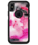 Pink and Black Absorbed Watercolor Texture - iPhone X OtterBox Case & Skin Kits