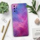 Pink and Blue Fume Clouds - Premium Vinyl Skin Decal for Samsung Galaxy S25 Ultra, S24, S23, S22 & All Galaxy S Models