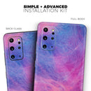 Pink and Blue Fume Clouds - Premium Vinyl Skin Decal for Samsung Galaxy S25 Ultra, S24, S23, S22 & All Galaxy S Models