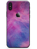 Pink and Blue Fume Clouds - iPhone X Skin-Kit