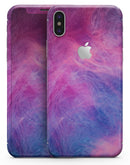Pink and Blue Fume Clouds - iPhone X Skin-Kit