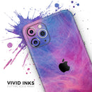 Pink and Blue Fume Clouds - Protective Skin Wrap & Decal – Compatible with iPhone SE to iPhone 17 Pro Max (All Models)