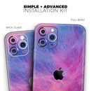 Pink and Blue Fume Clouds - Protective Skin Wrap & Decal – Compatible with iPhone SE to iPhone 17 Pro Max (All Models)