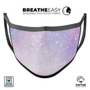 Pink and Blue Grungy Abstract  - Made in USA Mouth Cover Unisex Anti-Dust Cotton Blend Reusable & Washable Face Mask with Adjustable Sizing for Adult or Child
