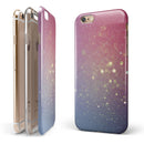 Pink and Blue Shimmering Orbs of Light iPhone 6/6s or 6/6s Plus 2-Piece Hybrid INK-Fuzed Case