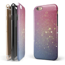 Pink and Blue Shimmering Orbs of Light iPhone 6/6s or 6/6s Plus 2-Piece Hybrid INK-Fuzed Case