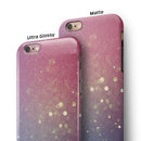 Pink and Blue Shimmering Orbs of Light iPhone 6/6s or 6/6s Plus 2-Piece Hybrid INK-Fuzed Case