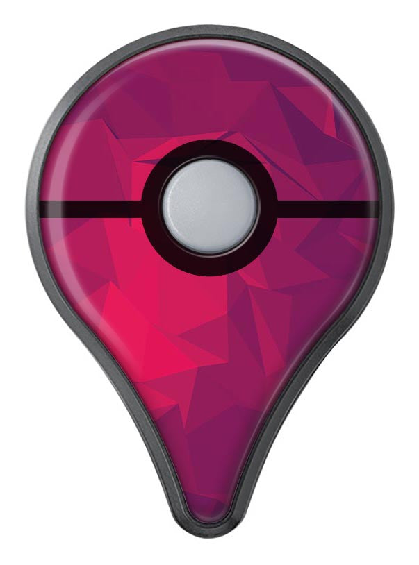 Pink and Bright Red Abstract Triangles Pokémon GO Plus Vinyl Protective Decal Skin Kit