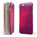Pink and Bright Red Abstract Triangles iPhone 6/6s or 6/6s Plus 2-Piece Hybrid INK-Fuzed Case