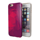 Pink and Bright Red Abstract Triangles iPhone 6/6s or 6/6s Plus 2-Piece Hybrid INK-Fuzed Case
