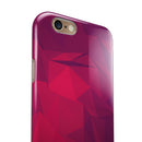 Pink and Bright Red Abstract Triangles iPhone 6/6s or 6/6s Plus 2-Piece Hybrid INK-Fuzed Case