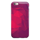 Pink and Bright Red Abstract Triangles iPhone 6/6s or 6/6s Plus 2-Piece Hybrid INK-Fuzed Case