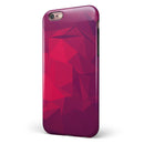 Pink and Bright Red Abstract Triangles iPhone 6/6s or 6/6s Plus 2-Piece Hybrid INK-Fuzed Case